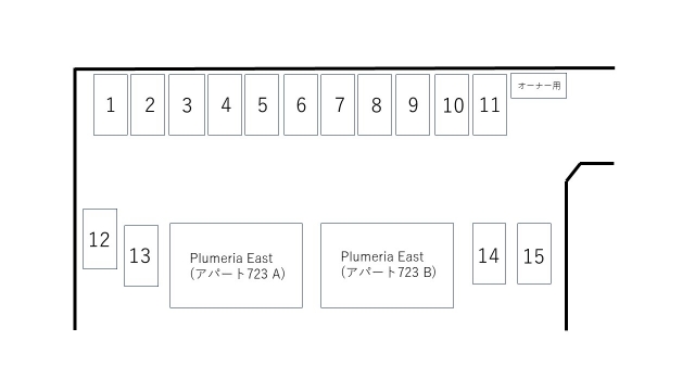 【Plumeria East.West駐車場の写真】