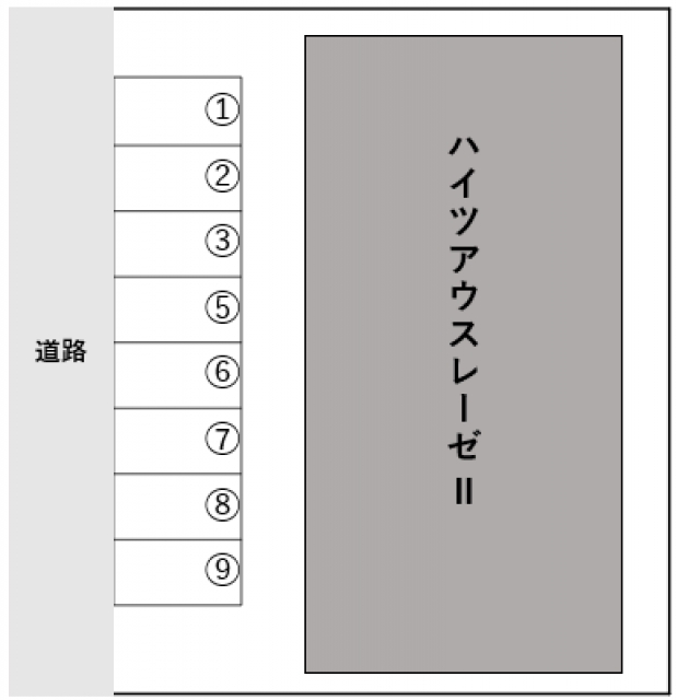 ハイツアウスレーゼⅠの月極駐車場