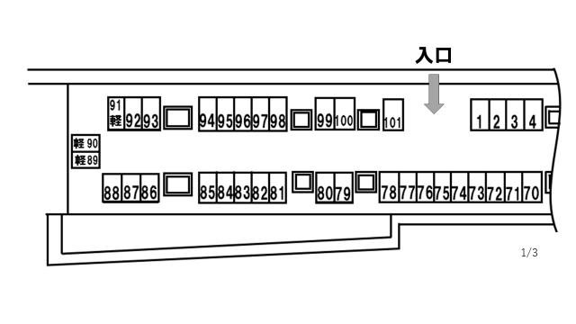 大開第2駐車場(軽自動車)の月極駐車場2