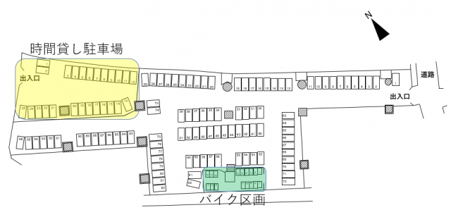 大和田第2駐車場(バイク)の月極駐車場3