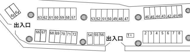 鷺洲第2駐車場の月極駐車場2